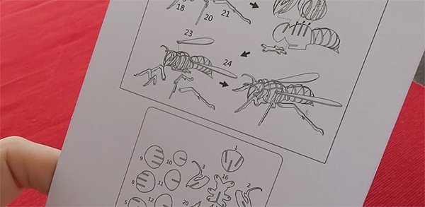 Anleitung zum 3D-Puzzle (Biene)